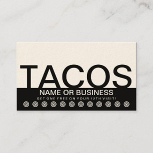bold TACOS customer loyalty card
