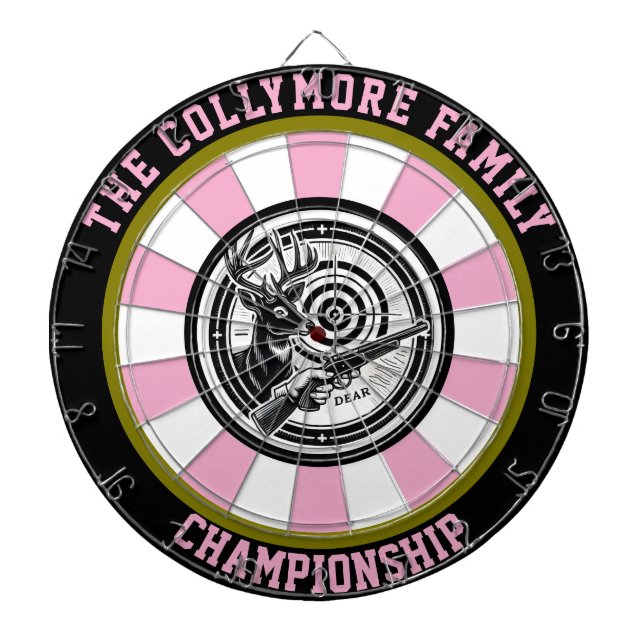 Bold Target Art of Deer Dartboard (Front)