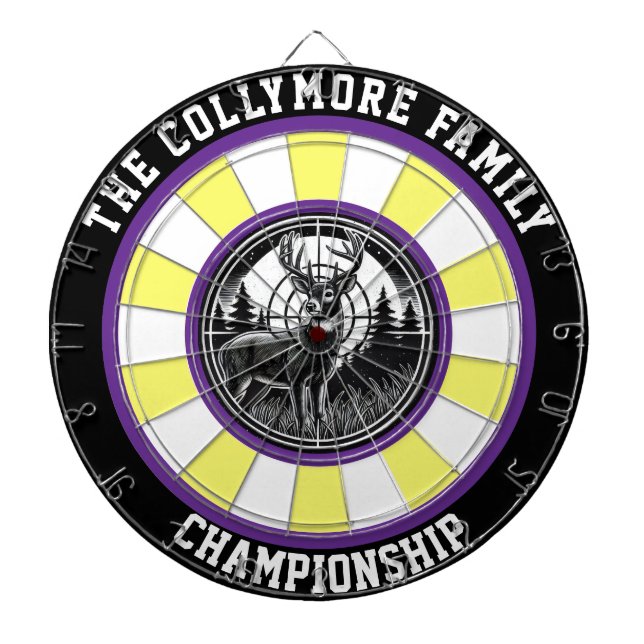 Bold Target on Deer Design Dartboard (Front)