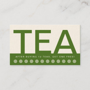 bold TEA HOUSE customer loyalty card