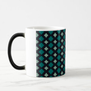 Bold Teal and Onyx Geometric Coffee Mug 