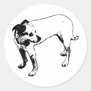 Bold Terrier Mix Full‑Body Profile Sticker