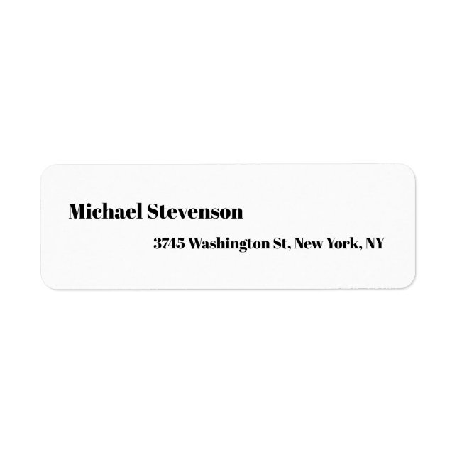 Bold Text Black White Personalized Plain Modern (Front)