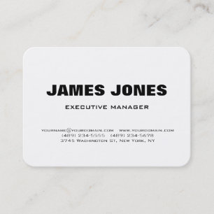 Bold Text Black White Stylish Modern Professional Business Card