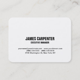 Bold Text Black White Unique Modern Professional Business Card