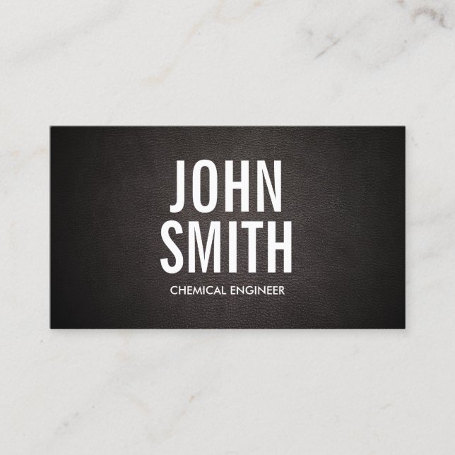 Bold Text Chemical Engineer Business Card (Front)