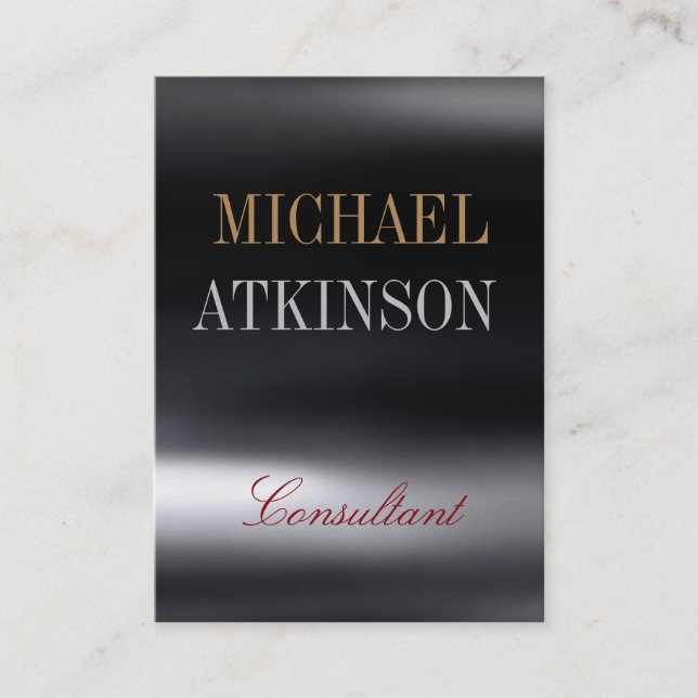 Bold Text Creative Unique Chubby Business Card (Front)