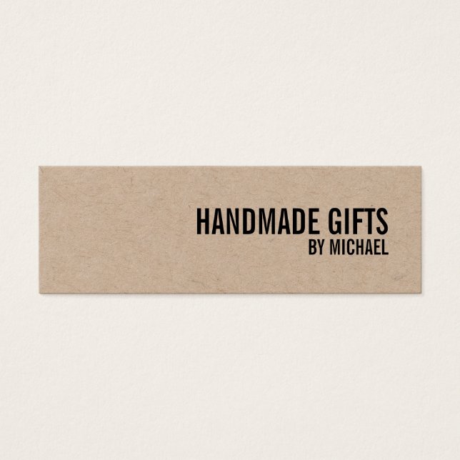 Bold Text Kraft Paper Handmade Gifts Tag (Front)