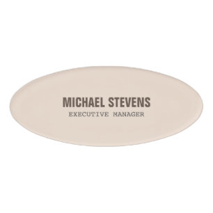 Bold Text Stylish Professional Name Tag