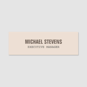 Bold Text Stylish Professional Name Tag