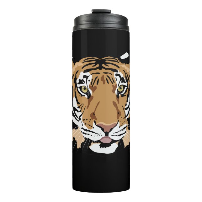 Bold Tiger Face Thermal Tumbler (Front)