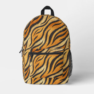 Bold Tiger Stripe Pattern – Exotic Animal Print Printed Backpack