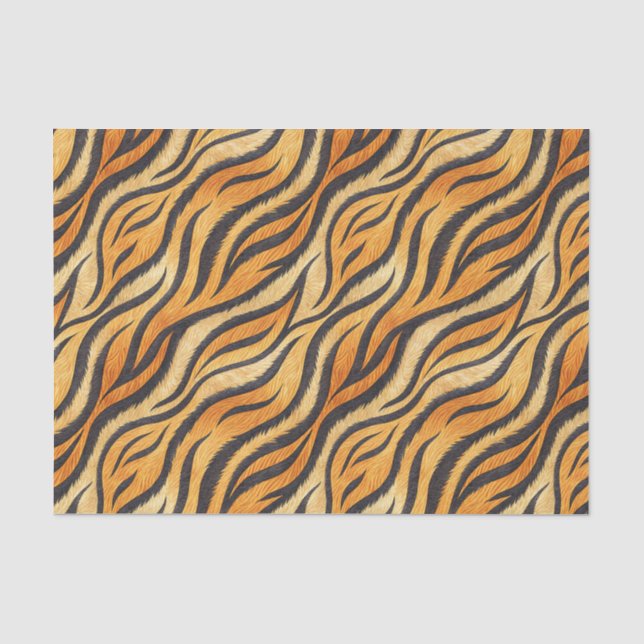 Bold Tiger Stripe Pattern – Exotic Animal Print Tissue Paper (Front)