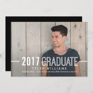 Bold Timeless Graduation Announcement Invitation