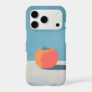 Bold Tomato on Blue Minimalist Art