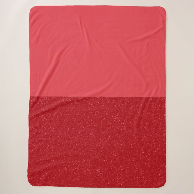 Bold Tomato Red Duo Sherpa Blanket – Customizable (Front)