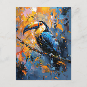 Bold Toucan Oil Painting Postcard
