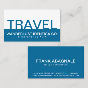 bold TRAVEL (colour customizable) Business Card
