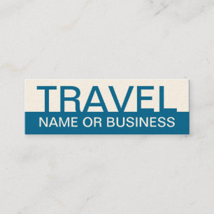 bold TRAVEL (colour customizable) Mini Business Card