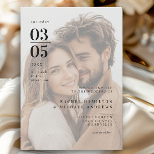Bold Trending Photo Wedding Invitation