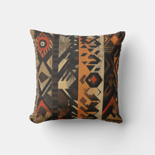 Bold Tribal Geometric Throw Pillow