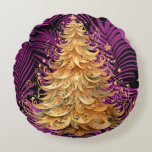 Bold Tropical Christmas Round Throw Pillow<br><div class="desc">Bold Tropical Christmas Round Throw Pillow</div>
