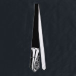 Bold Tuba Tie in Any Colour<br><div class="desc">Customize the background colour behind the graphic tuba to any colour you desire! Great gift for Fathers Day,  graduation,  or for that tuba player's next performance.</div>