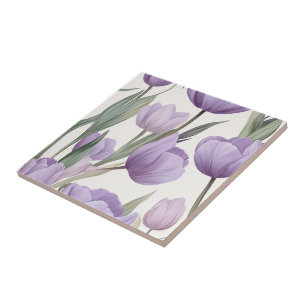 Bold Tulip Ceramic Tiles For Modern Bathroom
