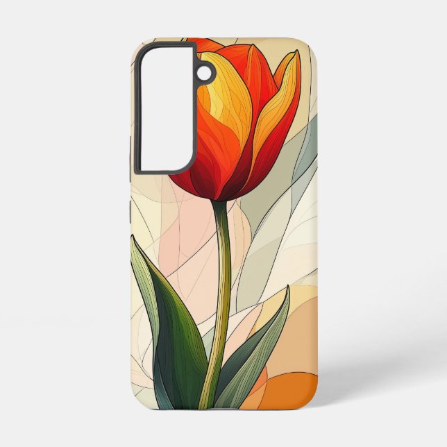 Bold Tulip Glow Phone Case (Back)