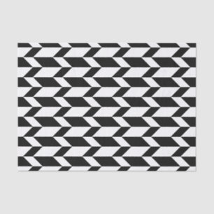 Bold Two Tone Arrow Chevron Stripe Black & White Tissue Paper