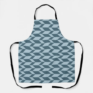 Bold Two Tone Arrow Chevron Stripe Blue Tones Apron