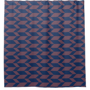 Bold Two Tone Arrow Chevron Stripe Dark Blue Pink