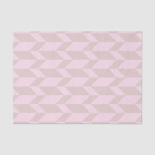 Bold Two Tone Arrow Chevron Stripe Neutral Pinks Tissue Paper
