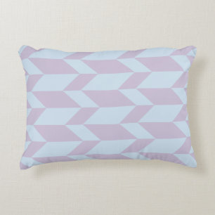 Bold Two Tone Arrow Chevron Stripe Powder Pastel Accent Pillow