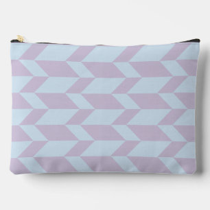 Bold Two Tone Arrow Chevron Stripe Powder Pastel Accessory Pouch