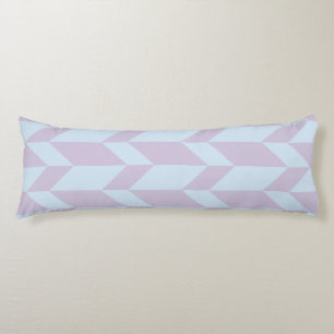 Bold Two Tone Arrow Chevron Stripe Powder Pastel Body Pillow