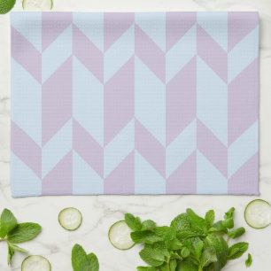 Bold Two Tone Arrow Chevron Stripe Powder Pastel Kitchen Towel