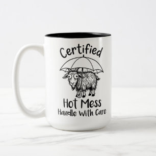 Bold Two-Tone Mug Funny Stubborn Goat Humor