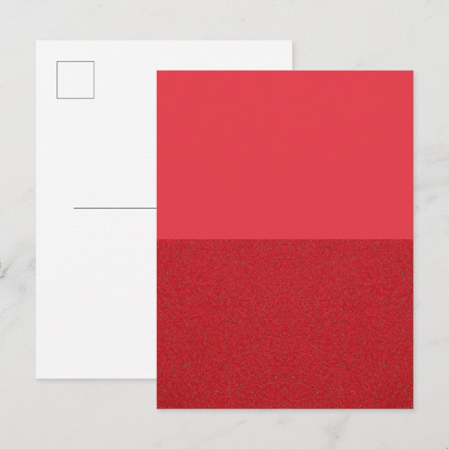 Bold Two-Tone Red Invitation Postcard – Customize (Front/Back)