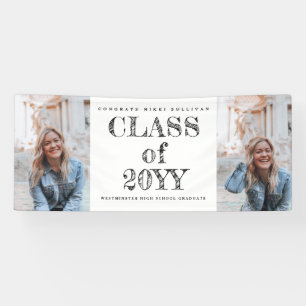 Bold Type 2 Photo Graduation  Banner