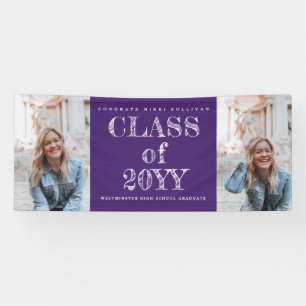 Bold Type 2 Photo Graduation Party Banner