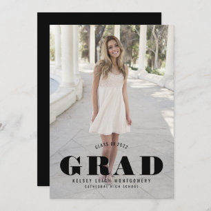 Bold Type Graduation Photo Announcement and Party