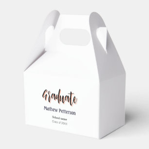 Bold type simple black classy modern graduation  favor box