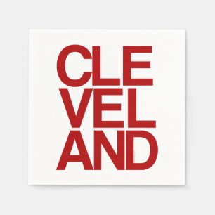 Bold Typographic Cleveland Souvenir Napkin