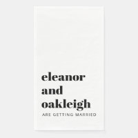 Bold Typography Black and White Modern Wedding