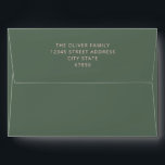 Bold Typography Blush Pink Green Bat Mitzvah  Invi Envelope<br><div class="desc">Bold Typography Blush Pink and Forest Green Modern Bat Mitzvah Invitation Matching Envelope</div>