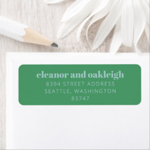 Bold Typography Bright Green Blue Modern Address
