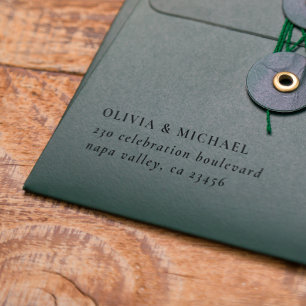 Bold Typography Custom Text Return Address Weddin Self-inking Stamp