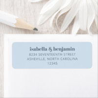 Bold Typography Glacier Blue Modern Wedding