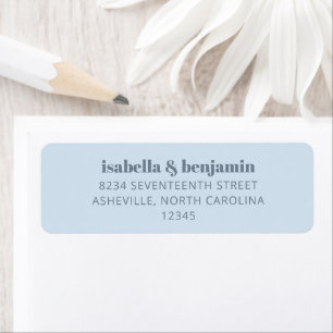 Bold Typography Glacier Blue Modern Wedding